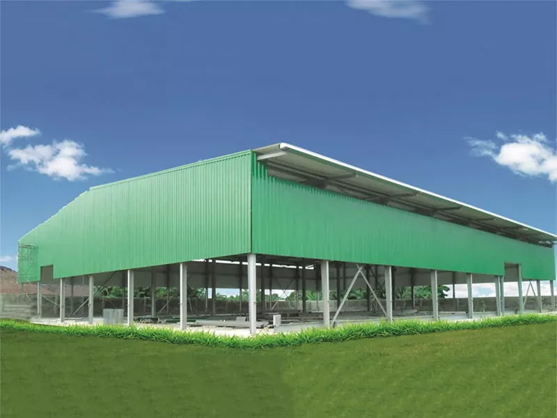 Edifici del magatzem metàl·lic prefabricós ecològic