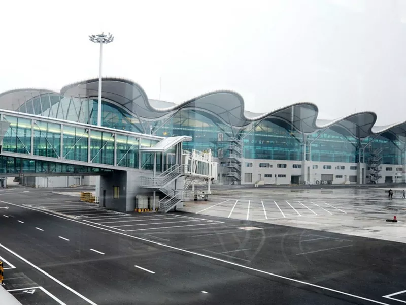 Edifici de l'estructura d'acer de l'aeroport de gran alça