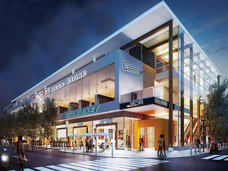 Centre comercial de marcs d'acer