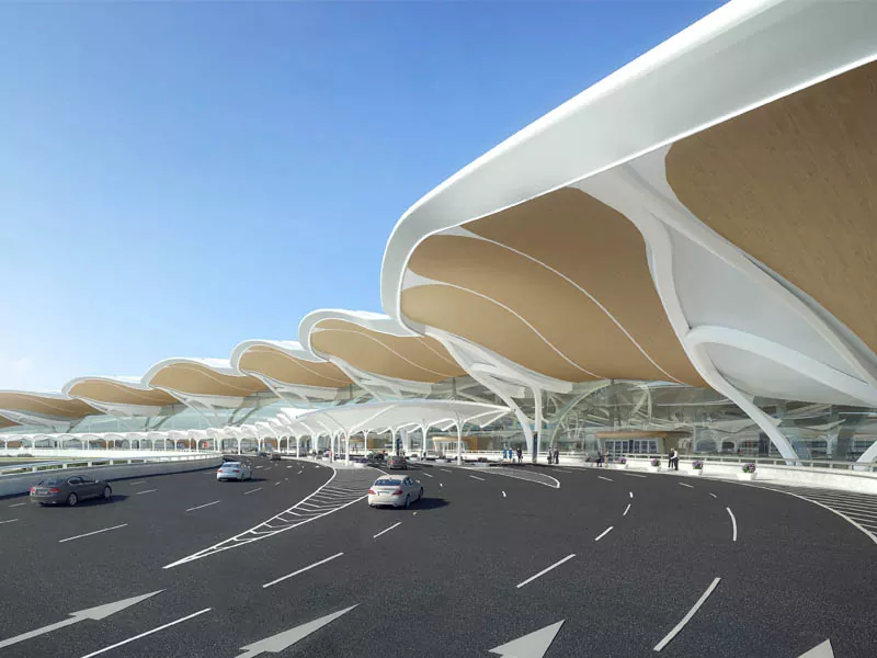 Terminal de l'aeroport de l'estructura d'acer